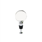 Round Optic Crystal Wine Bottle Stopper-0