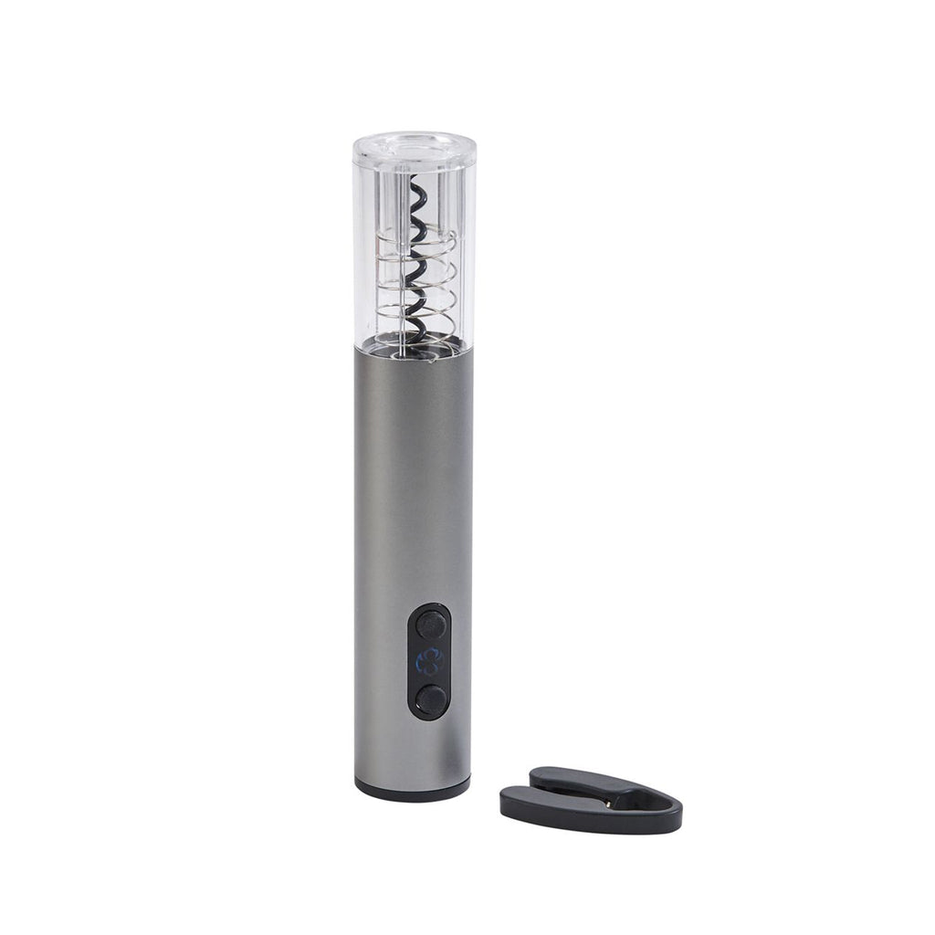 Silver Wine Opener with Stainless Steel Corkscrew-0