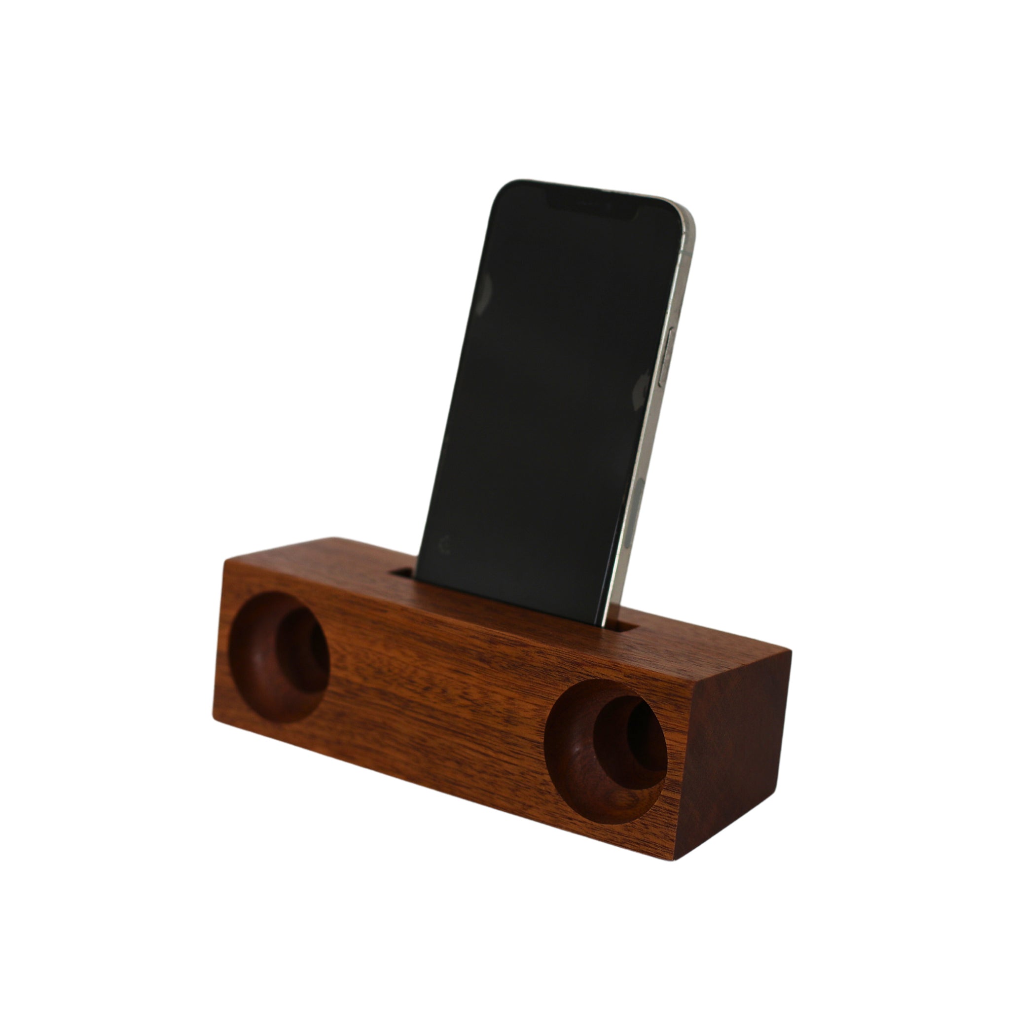 Ebony Wood Amplifier/Phone Holder, 6.75" X 2"-0