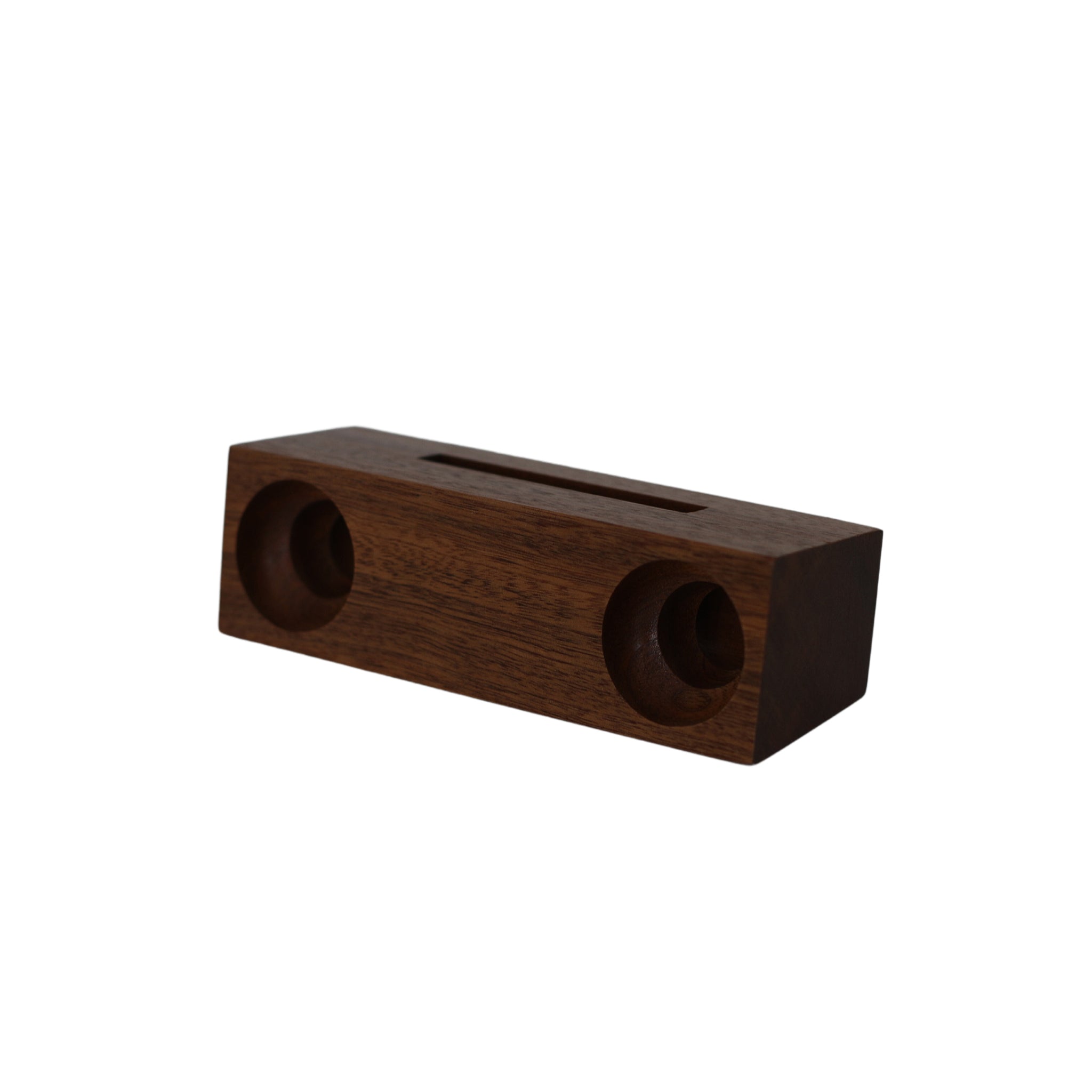 Ebony Wood Amplifier/Phone Holder, 6.75" X 2"-1