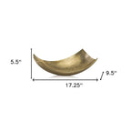 17" Gold Aluminum Scoop Decorative Bowl-6