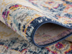2' X 4' Blue and Beige Medallion Area Rug-2