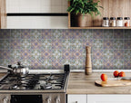 4" X 4" Muted Pastel Scroll Peel And Stick Tiles-5