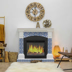 7" X 7" Blue and White Valencia Peel And Stick Tiles-3