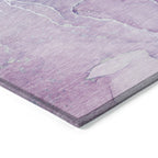 2' X 3' Purple Abstract Washable Non Skid Indoor Outdoor Area Rug-4