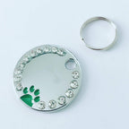 Personalized Round Metal Dog Tag Keychain-4