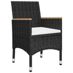 vidaXL 5 Piece Patio Dining Set Black-3