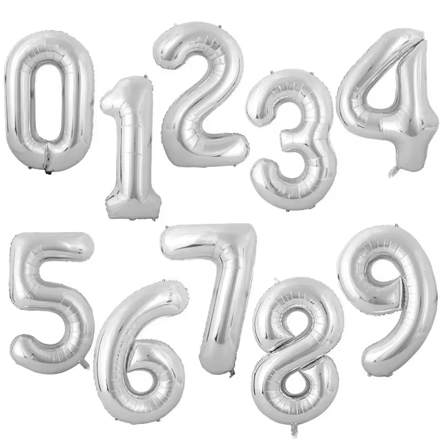 Silver Number Balloon Foil Balloon F07M1-79-5-1