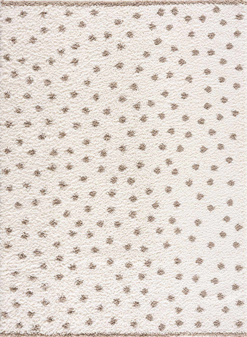Chaia Dotted Cream & Brown Plush Rug-4