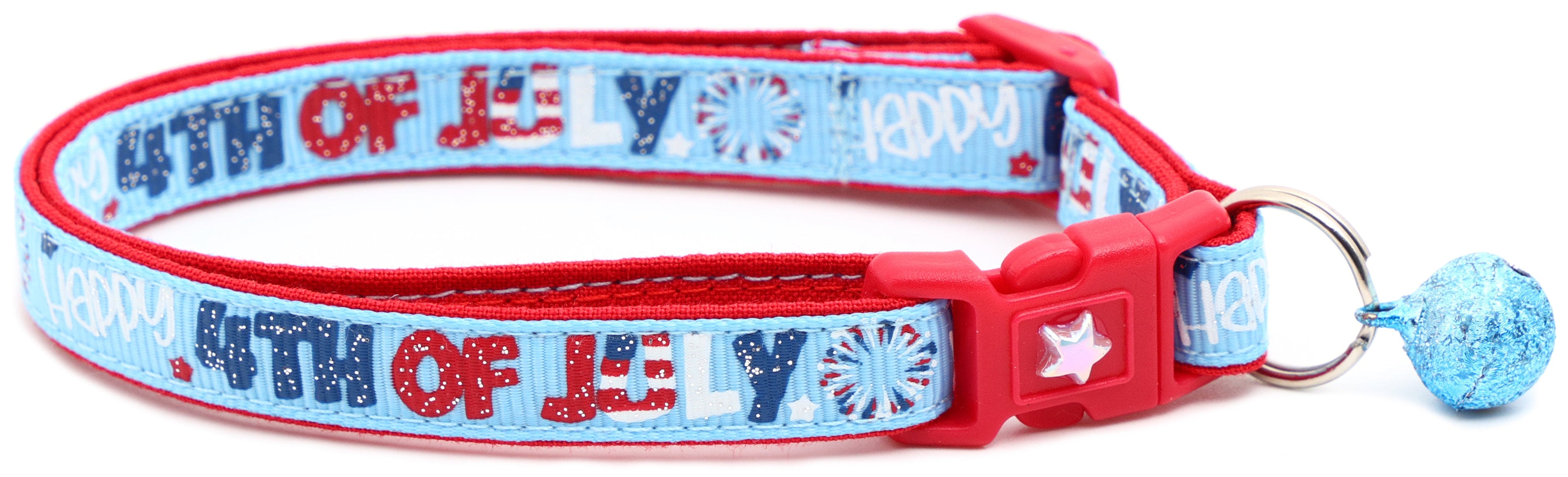 Happy Fourth of July Breakaway Cat Collar-5
