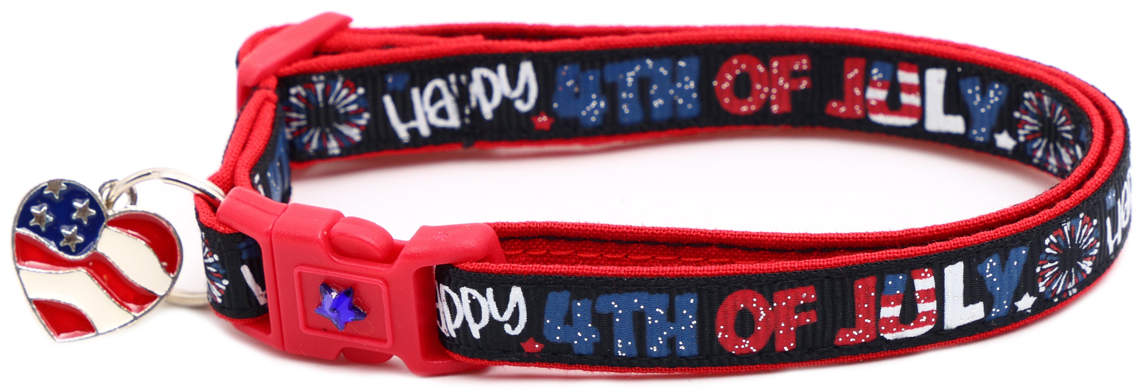 Happy Fourth of July Breakaway Cat Collar-2