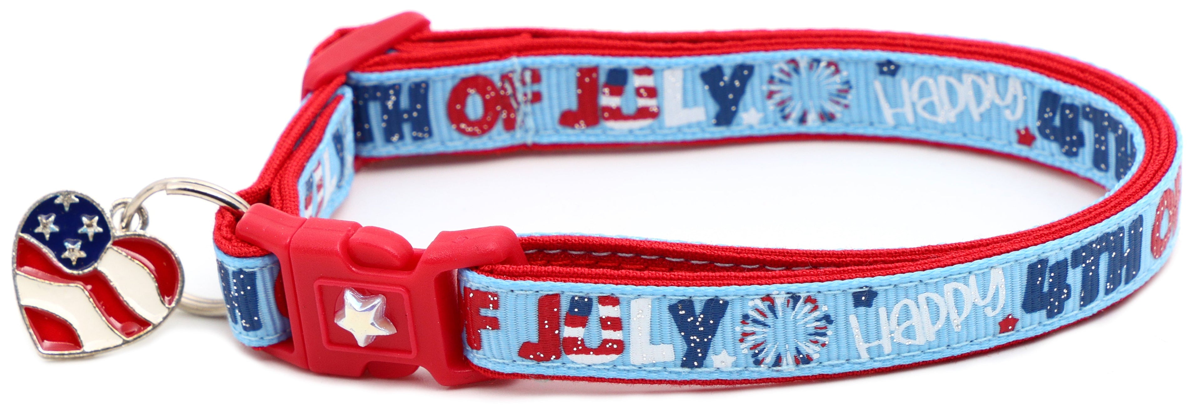 Happy Fourth of July Breakaway Cat Collar-8