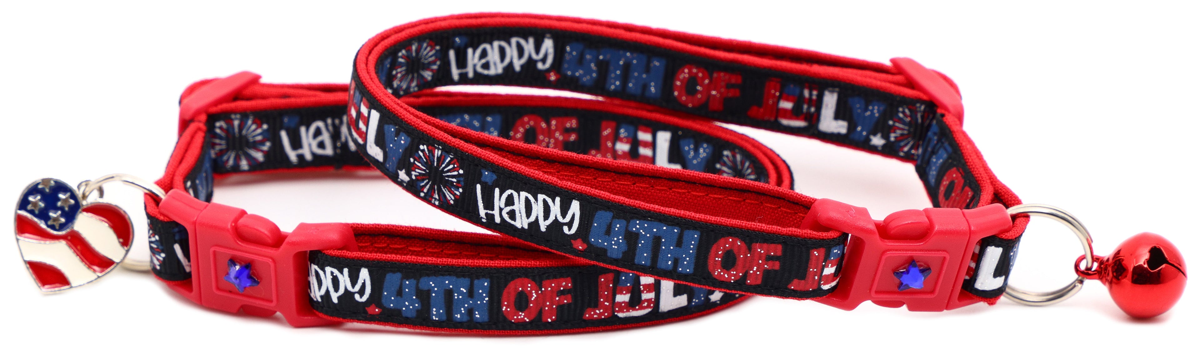 Happy Fourth of July Breakaway Cat Collar-3