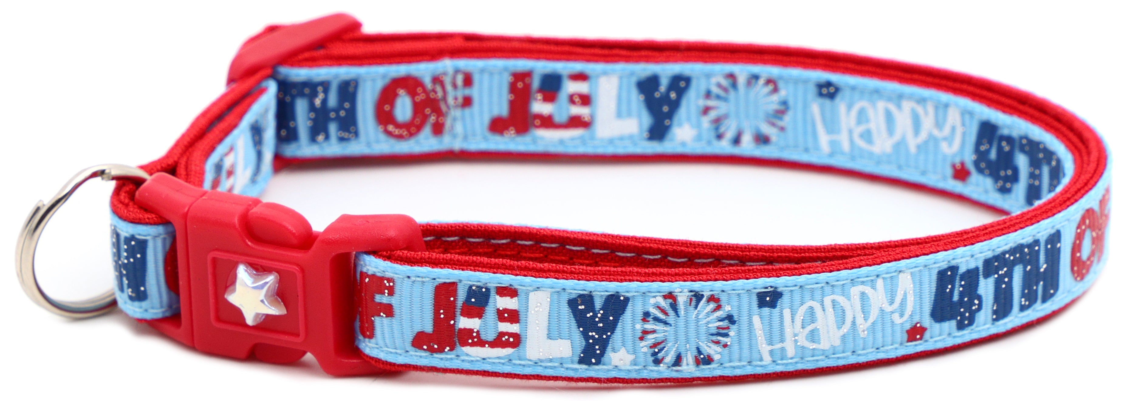 Happy Fourth of July Breakaway Cat Collar-15