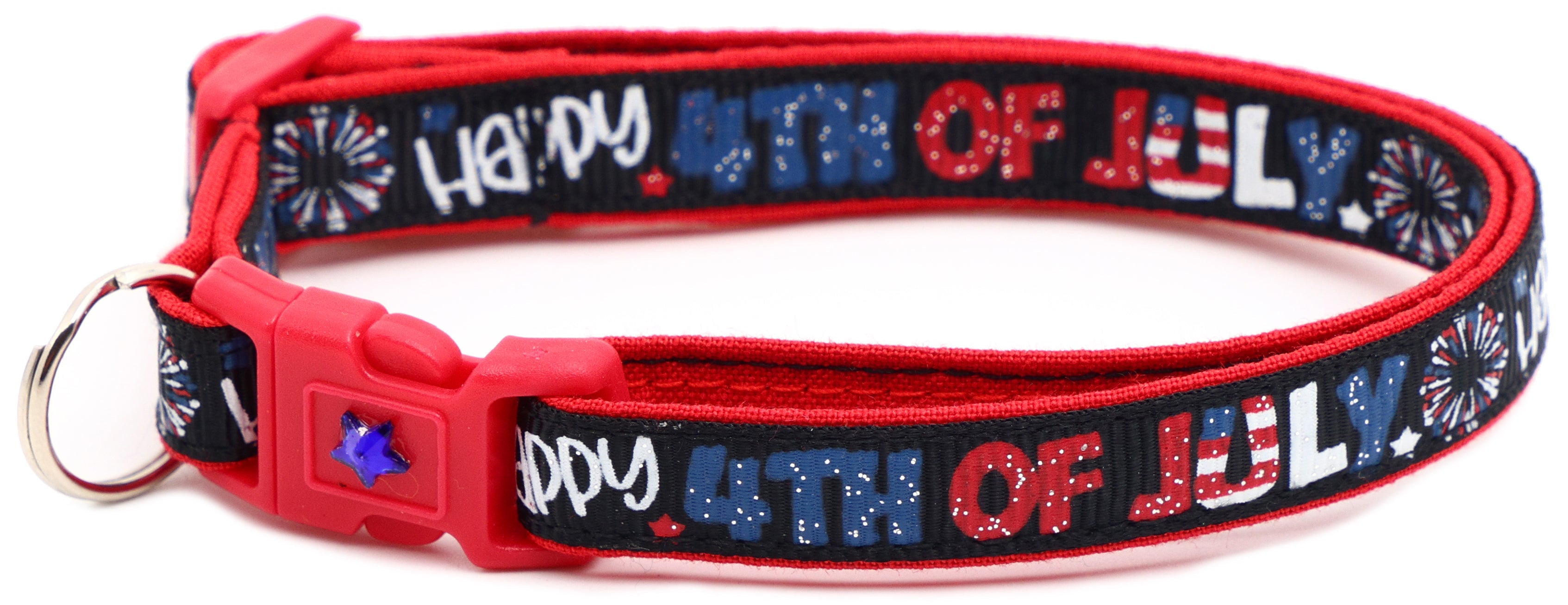 Happy Fourth of July Breakaway Cat Collar-4