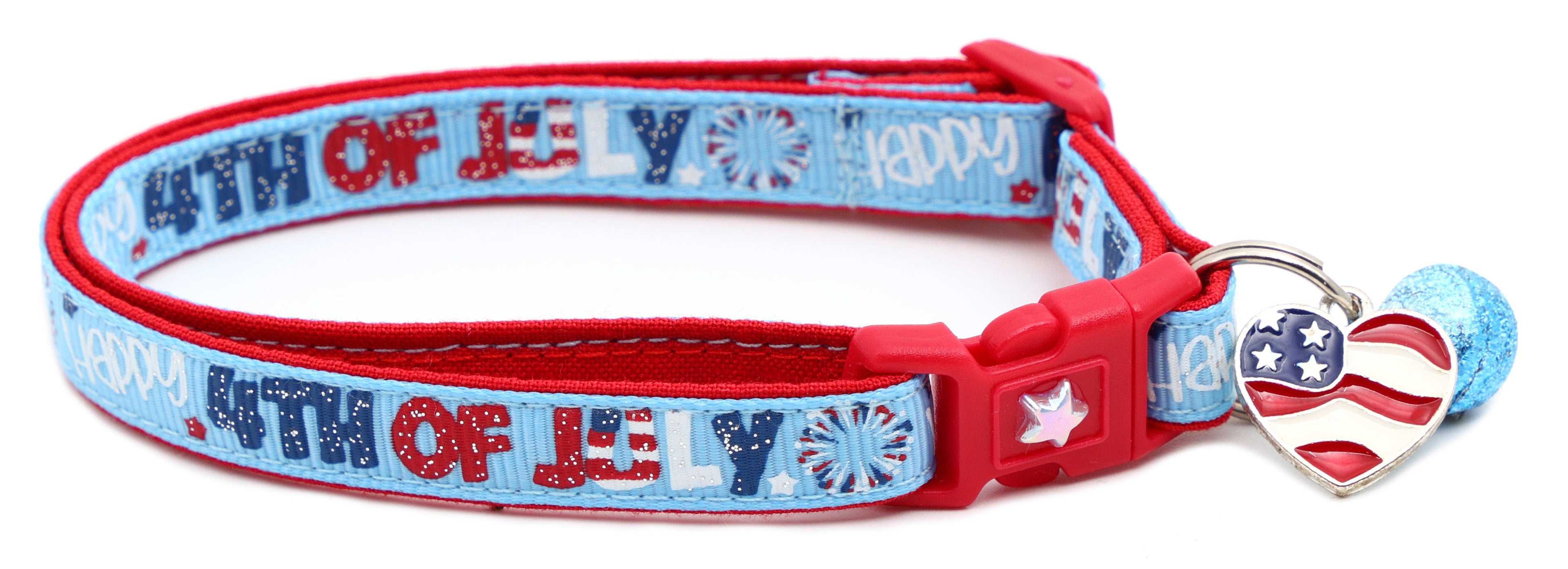 Happy Fourth of July Breakaway Cat Collar-12