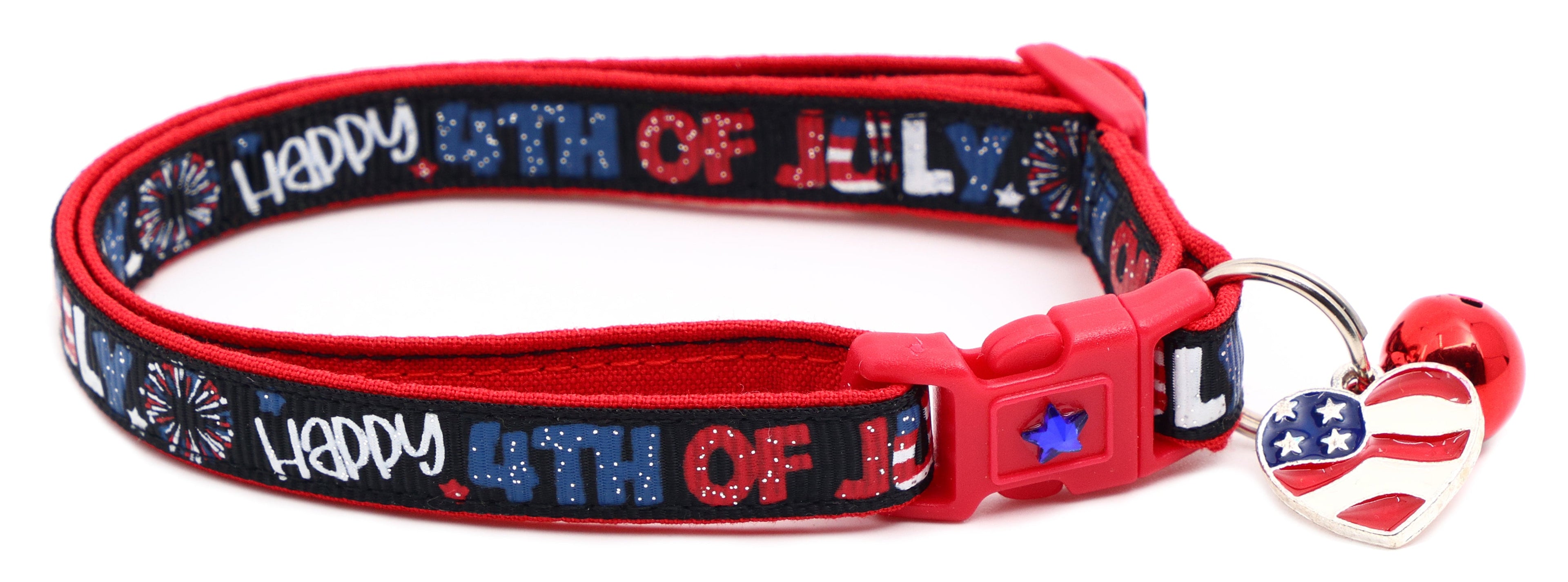 Happy Fourth of July Breakaway Cat Collar-11