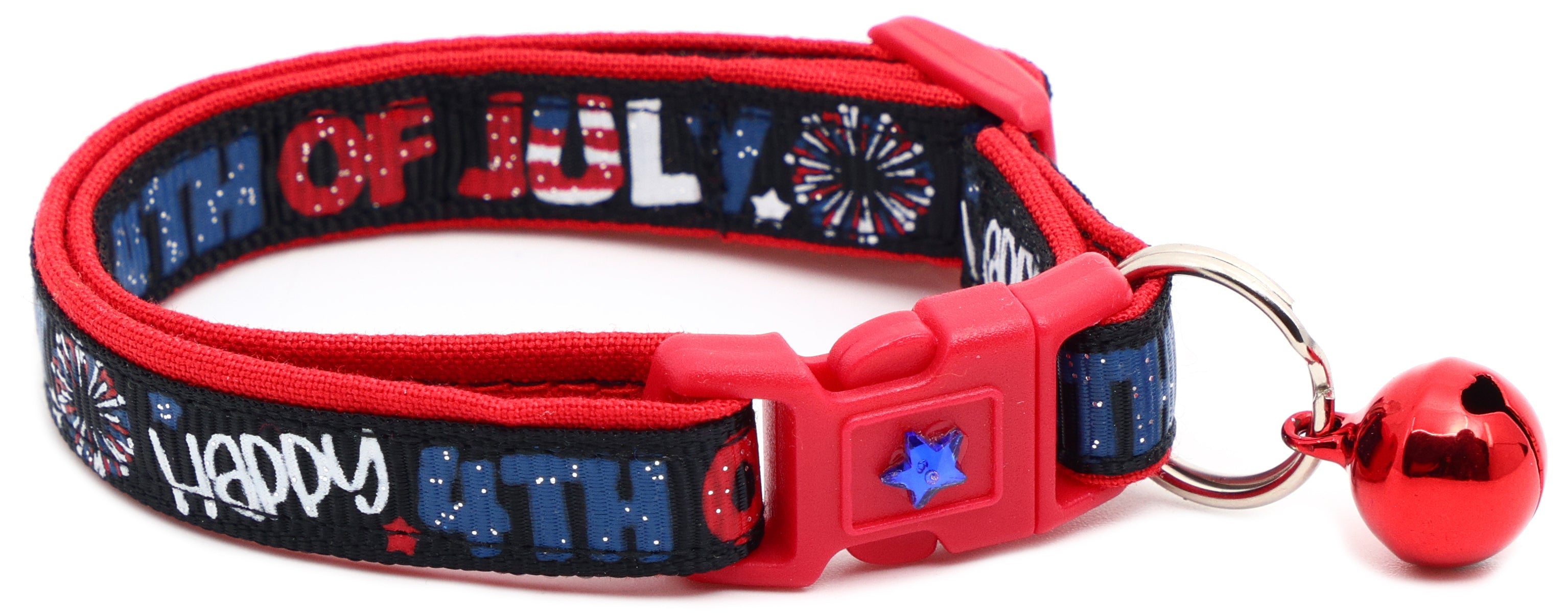 Happy Fourth of July Breakaway Cat Collar-6