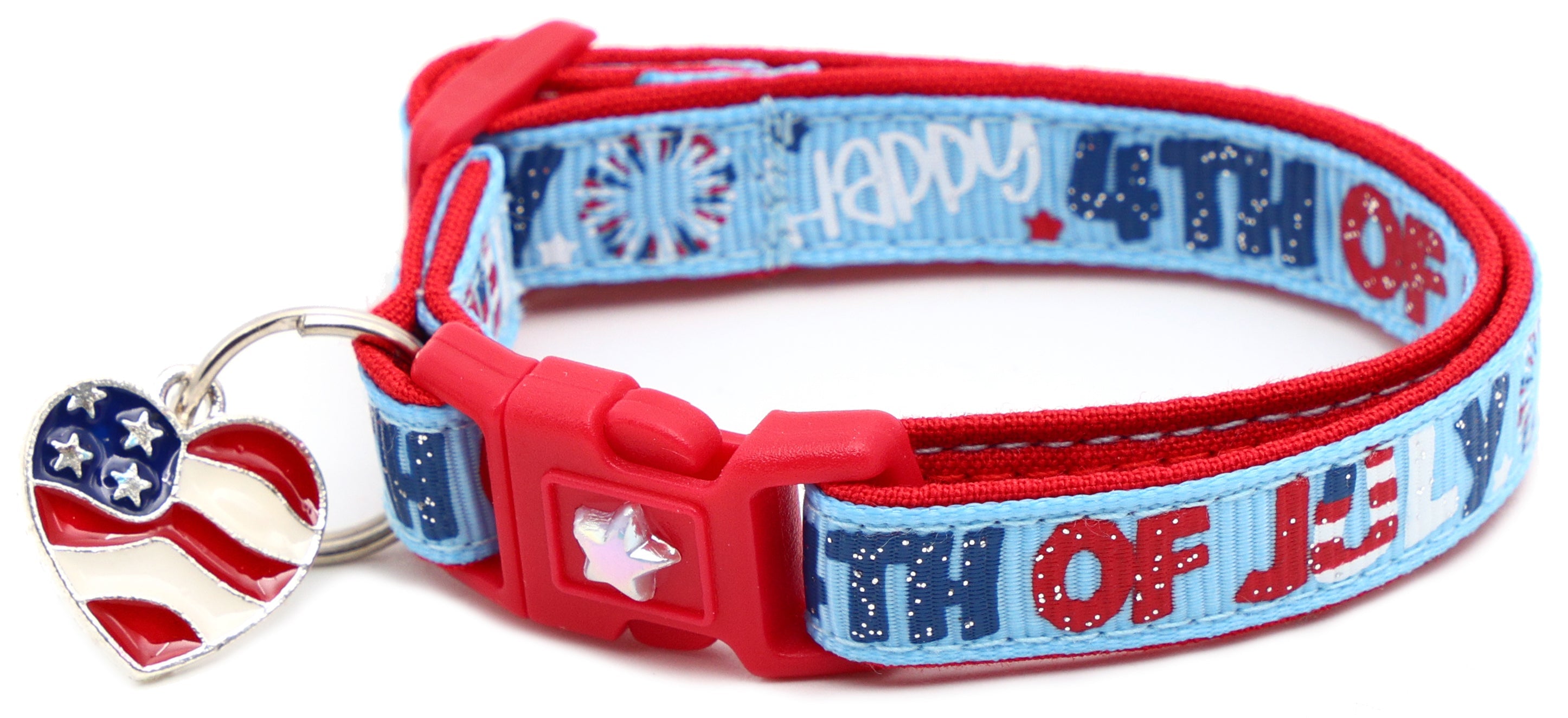 Happy Fourth of July Breakaway Cat Collar-10