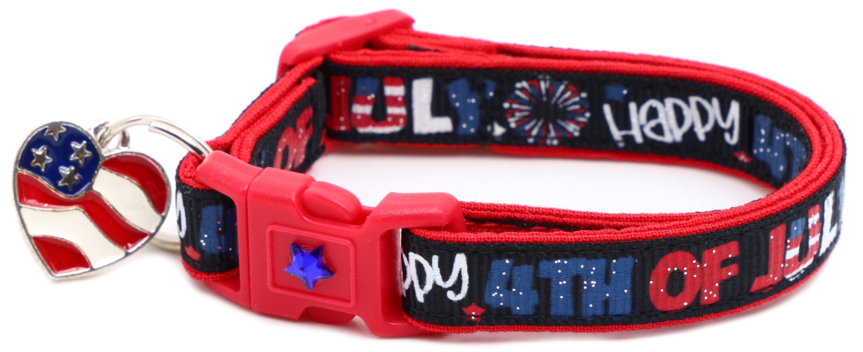 Happy Fourth of July Breakaway Cat Collar-9