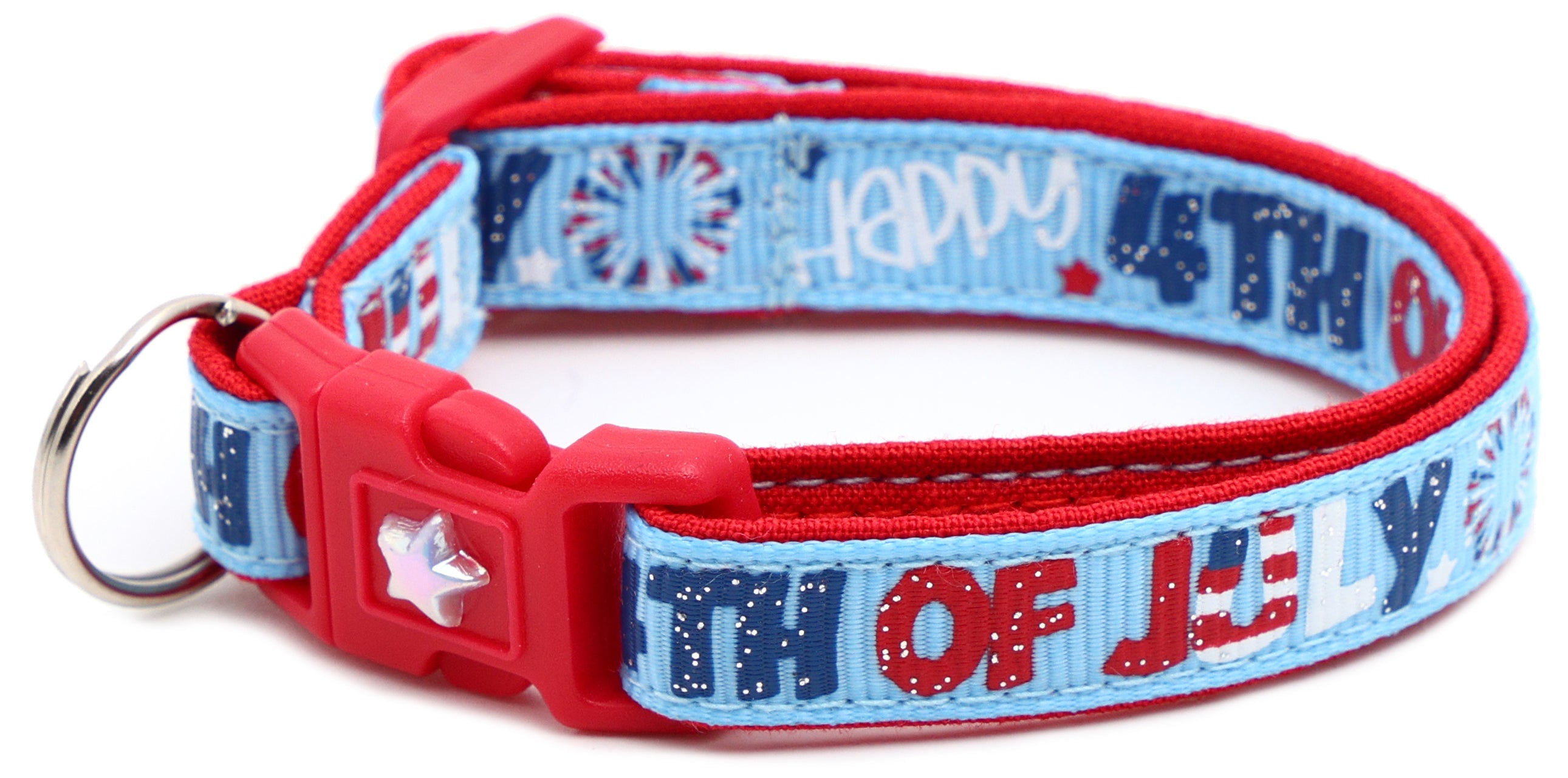 Happy Fourth of July Breakaway Cat Collar-17