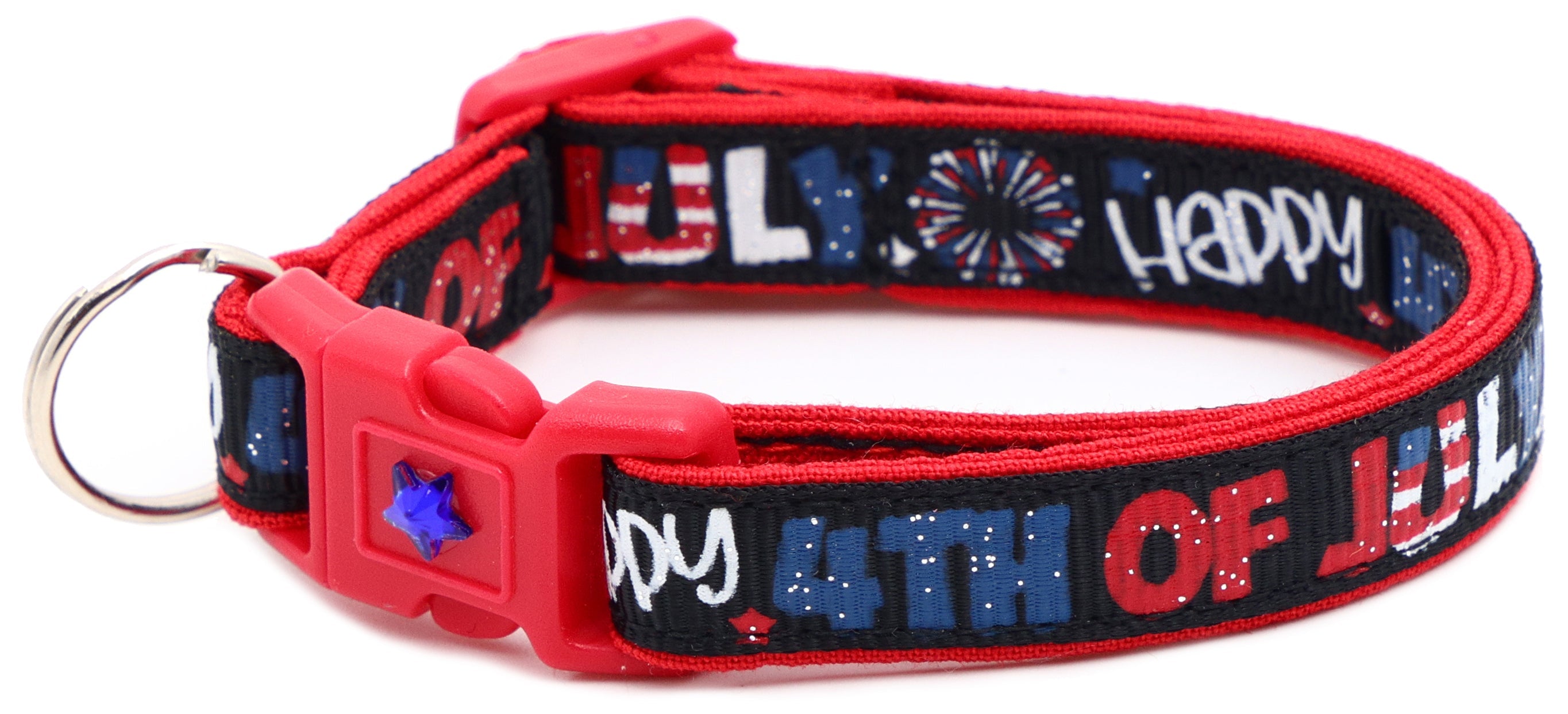 Happy Fourth of July Breakaway Cat Collar-16