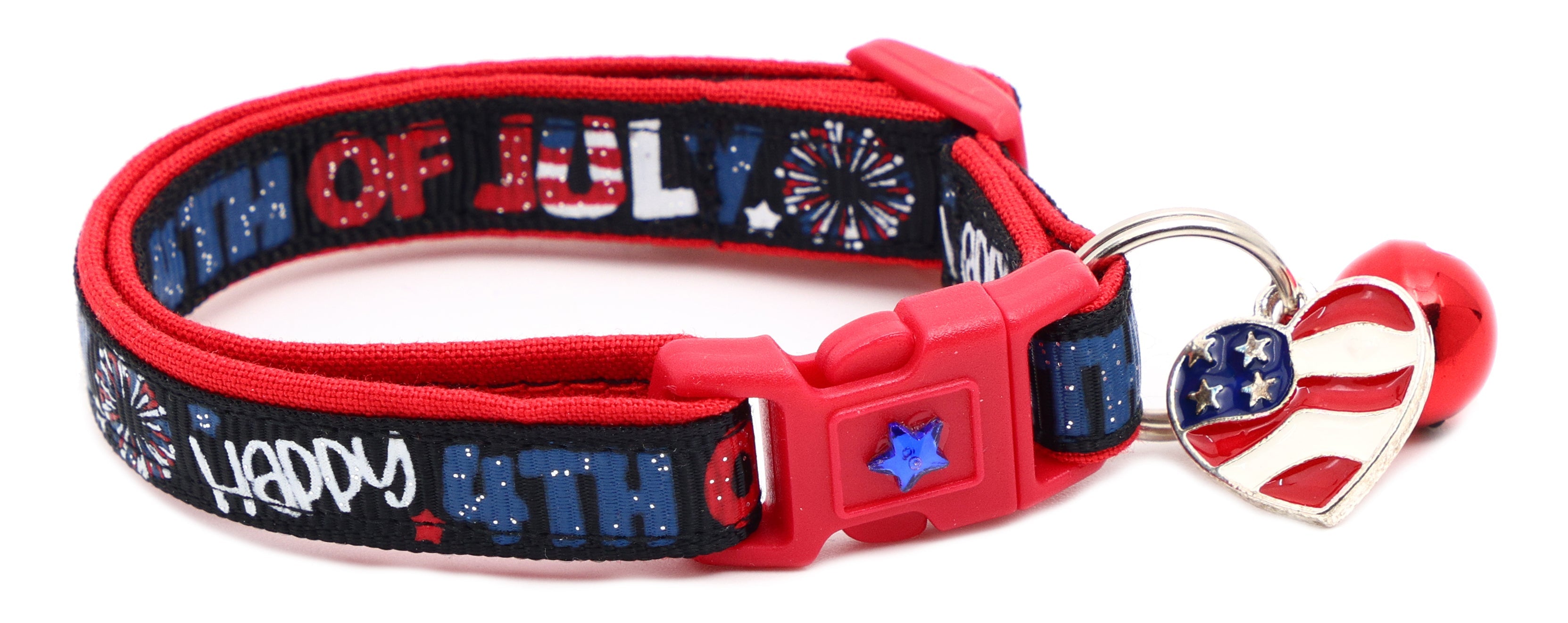 Happy Fourth of July Breakaway Cat Collar-13