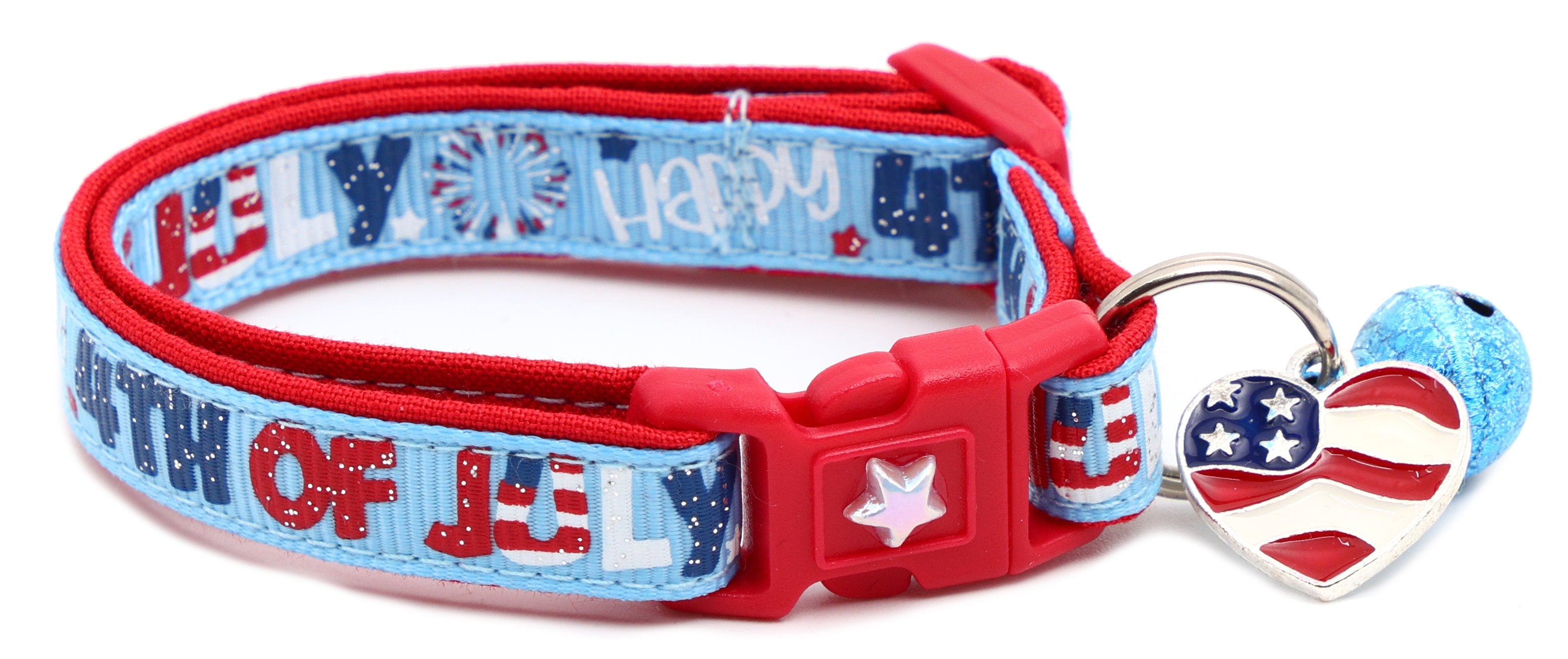 Happy Fourth of July Breakaway Cat Collar-14