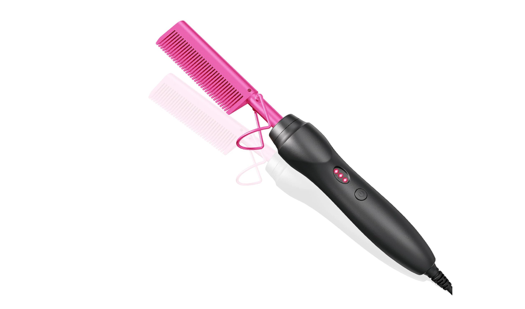 Hot Comb Hair Straightener Heat Pressing Combs - Ceramic Electric Hair