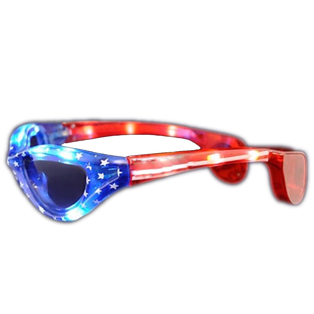 USA Stars and Stripes LED Fourth of July Sunglasses-2